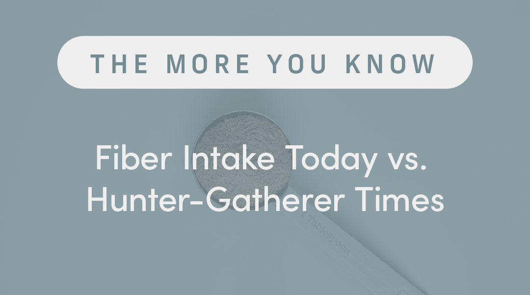 Fiber Intake Today vs. Hunter-Gatherer Times