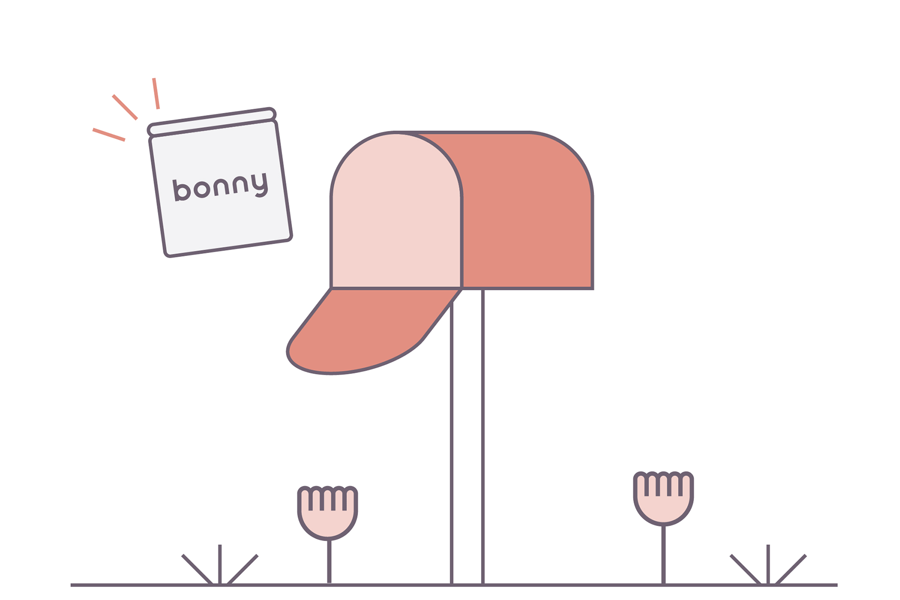 Delicious Bonny fiber arriving in your mailbox animation